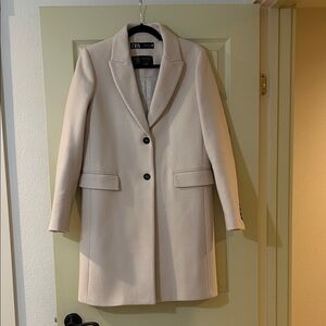 Zara Women's Beige Blazer Coat